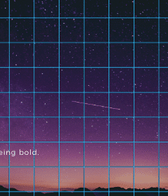 gridlines over a picture of a night sky