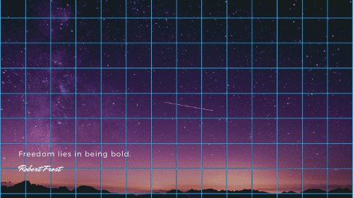 gridlines over a picture of a night sky