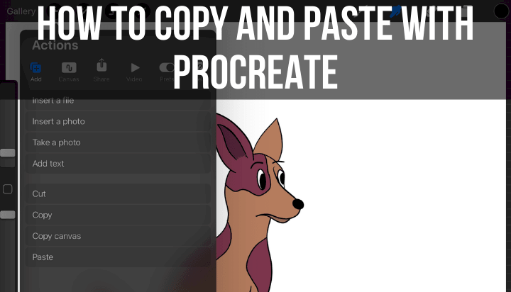 how to copy and paste with procreate