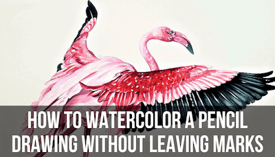 how to watercolor a pencil drawing without leaving marks