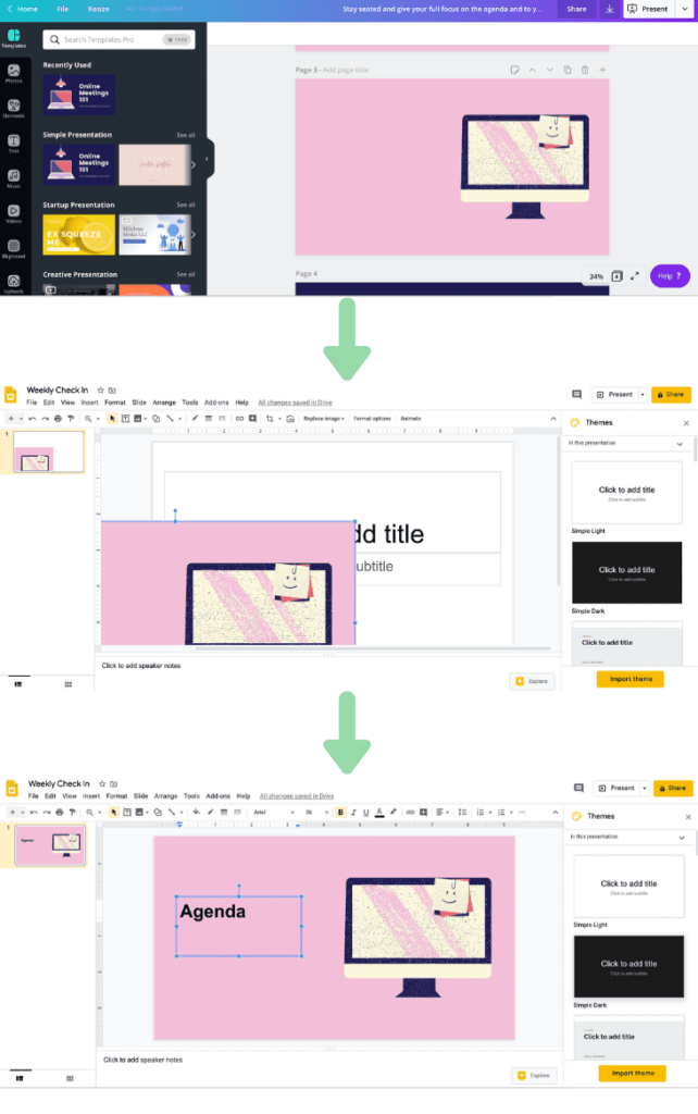 how to download a template into google slides