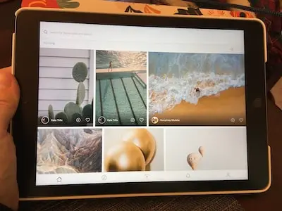 ipad with images on it