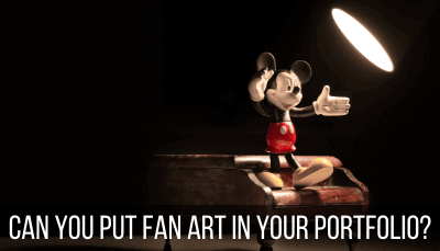 can you put fan art in your portfolio?