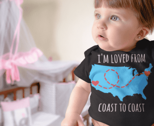 baby wearing coastal bodysuit