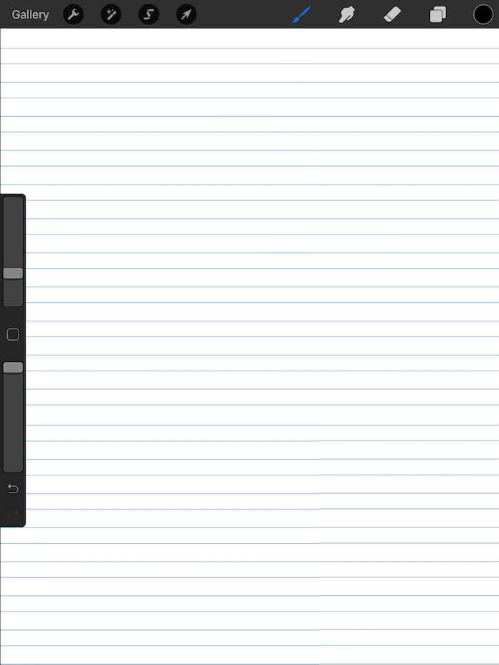 procreate transform tool to move and resize paper
