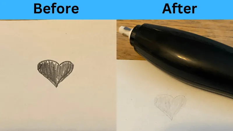 electric eraser comparison heart drawing