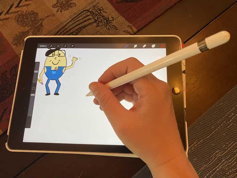 procreate app erase with apple pencil