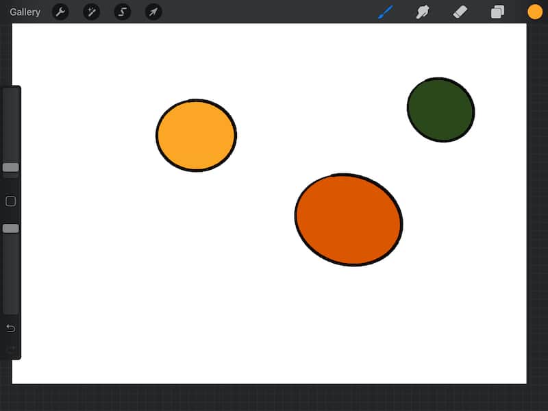 using colors with 3 colored circles