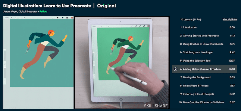 digital illustration Procreate skillshare class