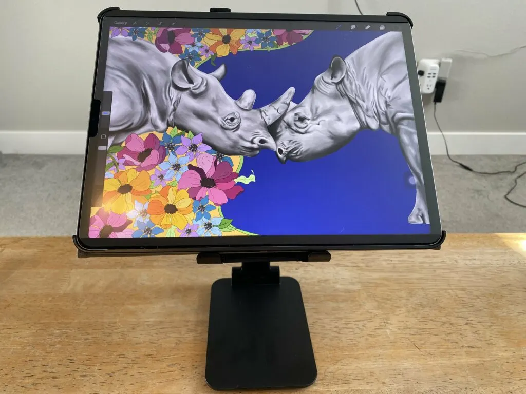 ipad tablet stand with art