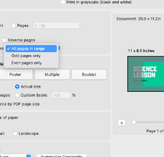 how to print alternate pages of a PDF