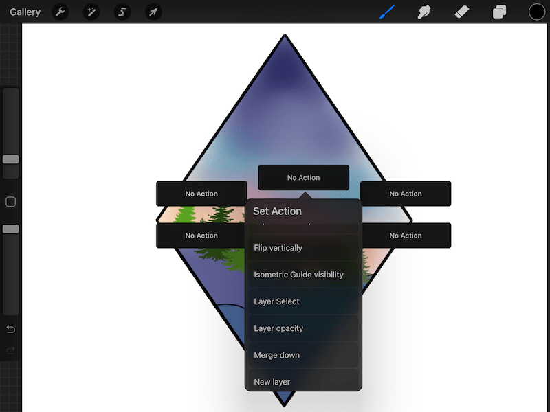 procreate quickmenu precise zoom