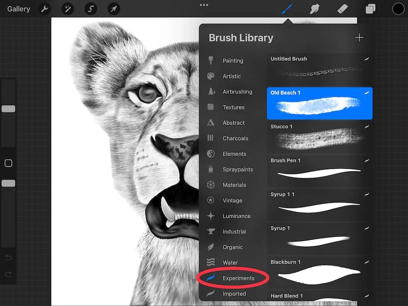 procreate brush experiments