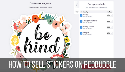 how to sell stickers on redbubble
