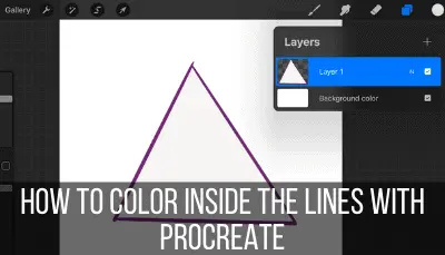 how to color inside the lines with procreate