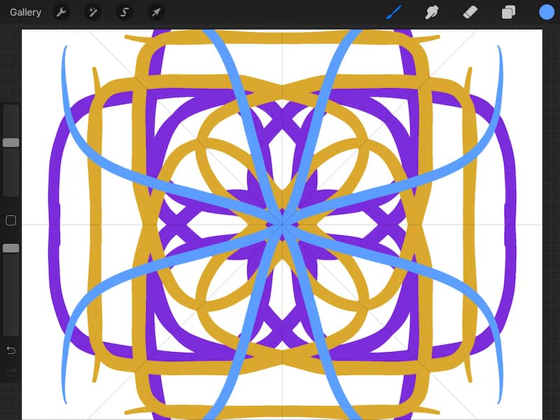 how to use procreate's symmetry tool
