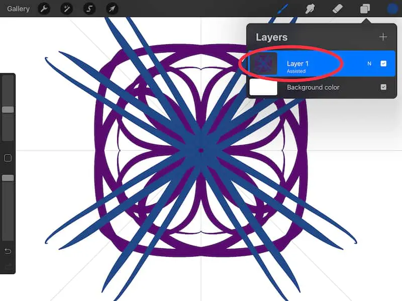 procreate turn off symmetry from layers