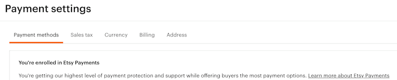 etsy payment settings