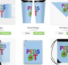 peds ot design on products