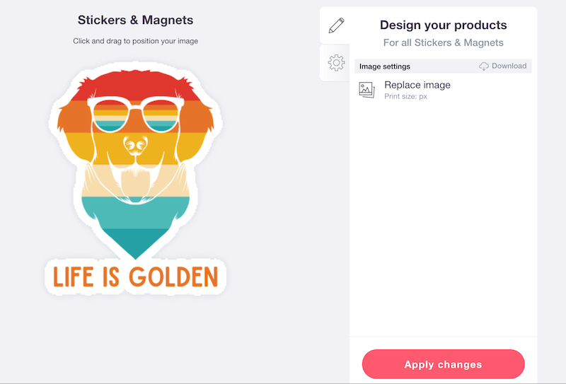 designing a sticker on redbubble