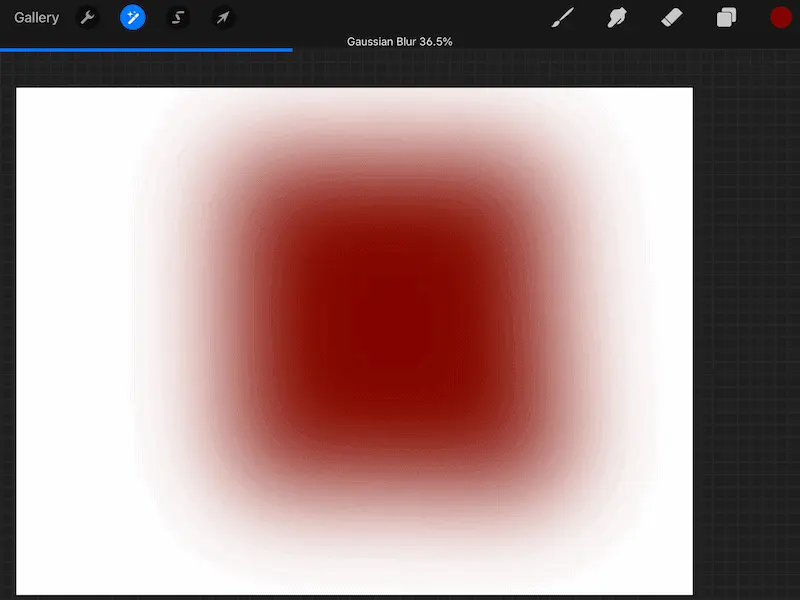 procreate gaussian blur