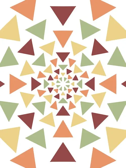 procreate colored triangle pattern design