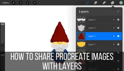 how to share procreate images with layers