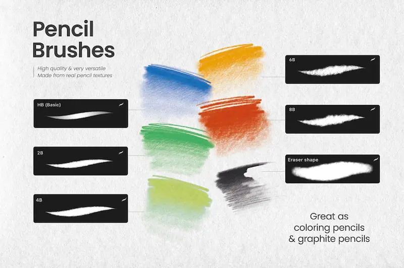 ultimate pencil brushes for procreate
