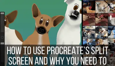 how to use procreate's split screen function