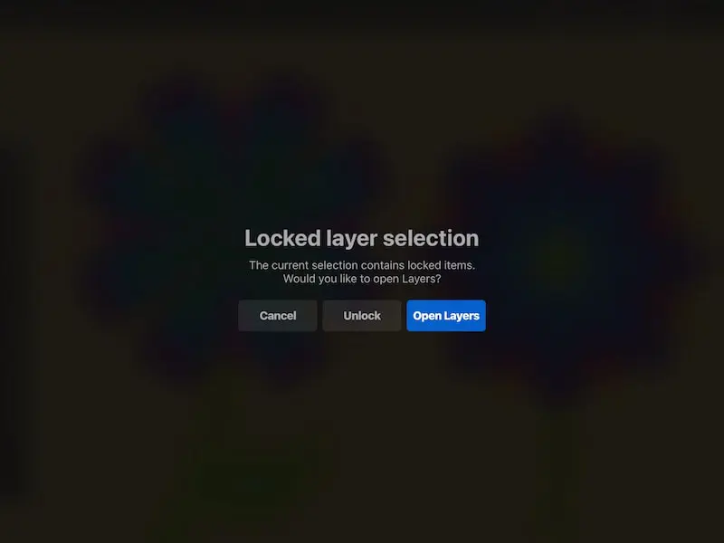 procreate locked layer notification