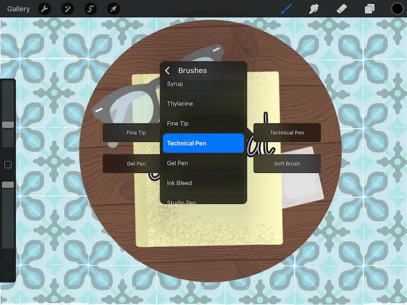 Assign actions to the QuickMenu in Procreate