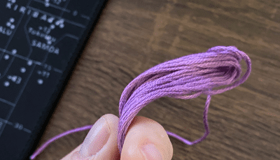 purple embroidery thread