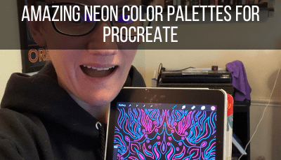 amazing neon color palette for procreate