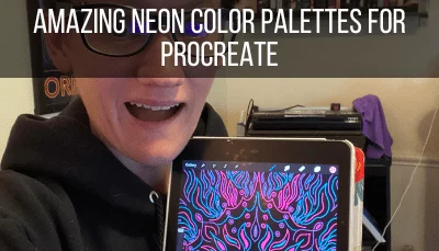 amazing neon color palette for procreate