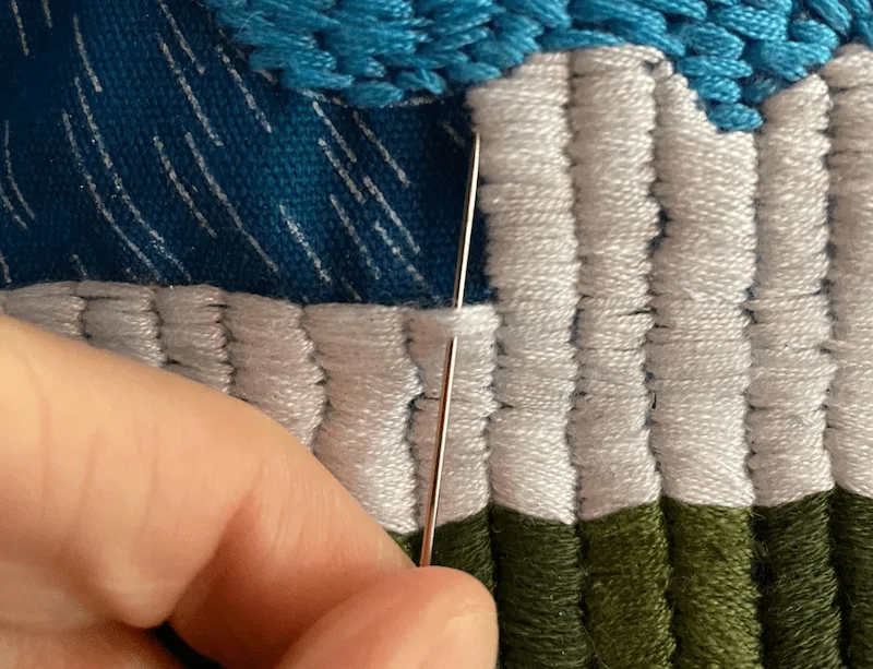 loosening embroidery stitches