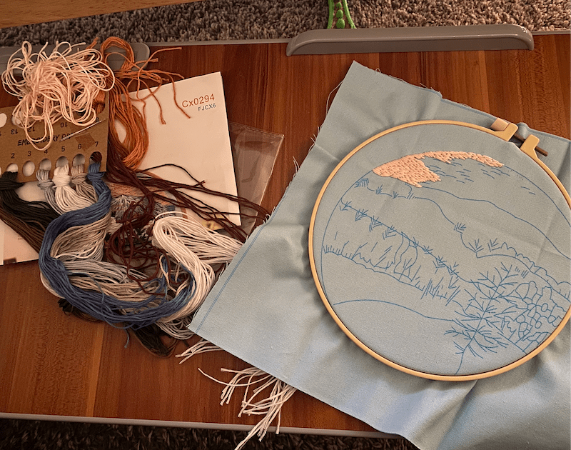 starting an embroidery kit