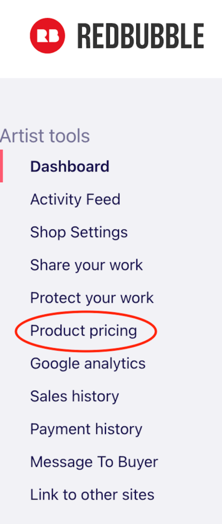 redbubble product pricing