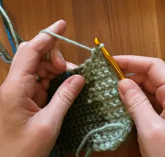 crochet project in progress