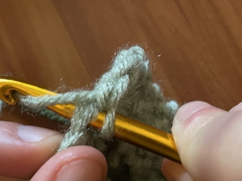 crochet yarn over with hook