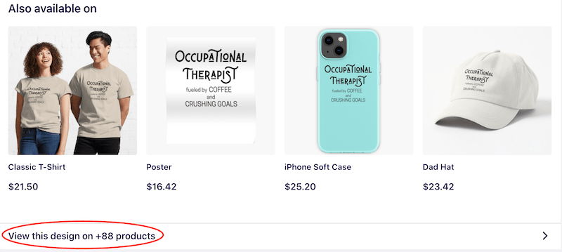 redbubble occupational therapy design with over 88 product options