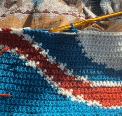 multi-colored crochet