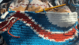 multi-colored crochet