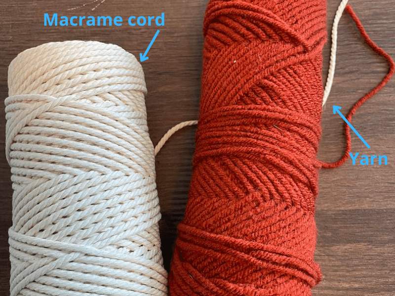 macrame cord and yarn