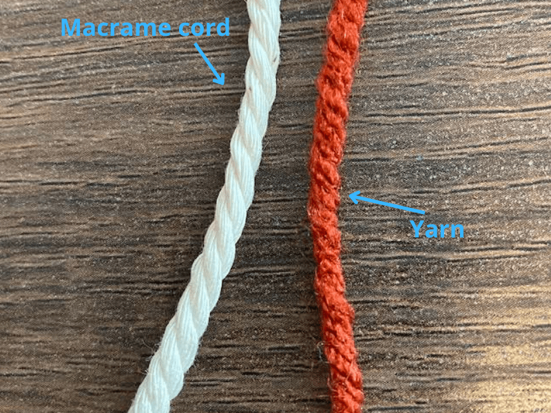 macrame cord and yarn