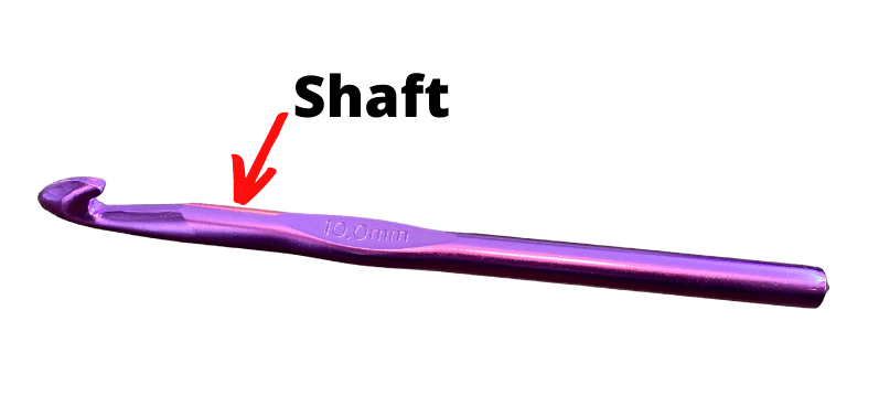 shaft of crochet hook