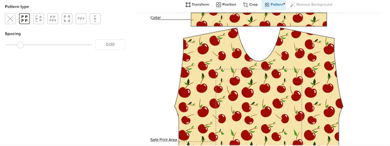 all over print patterned cherries shirt