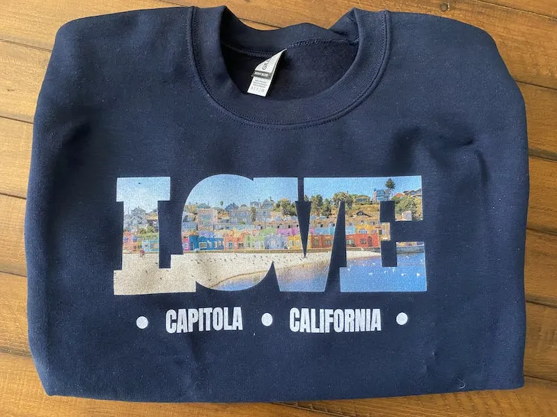 love capitola california gelato sweatshirt