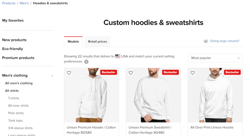 printful hoodies and sweatshirts