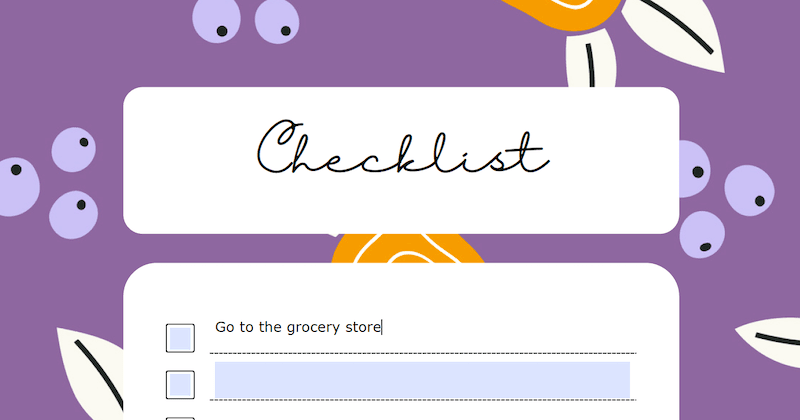 fillable pdf checklist