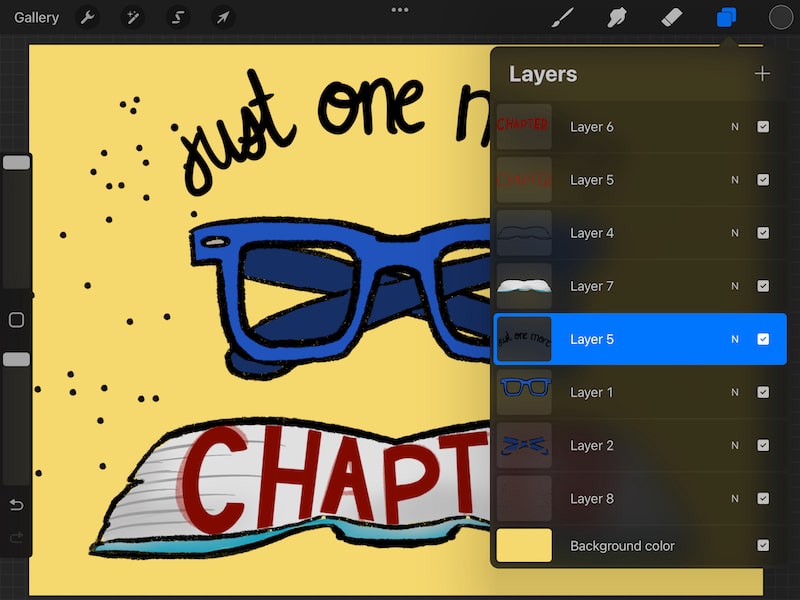 procreate layers selected